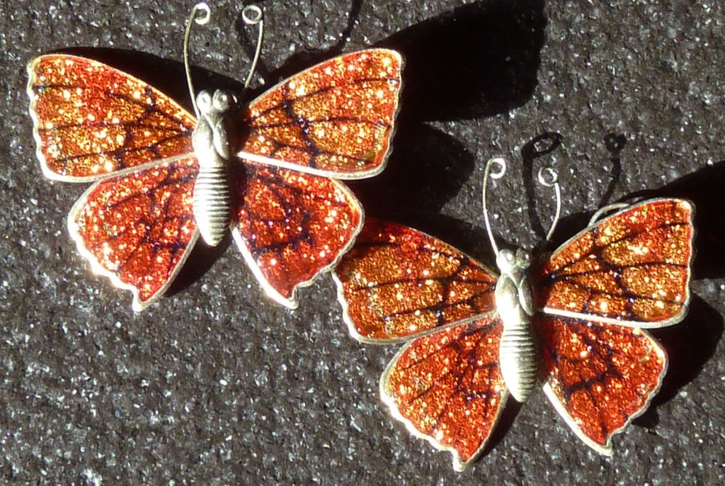 Kleurige vlinder oorbellen